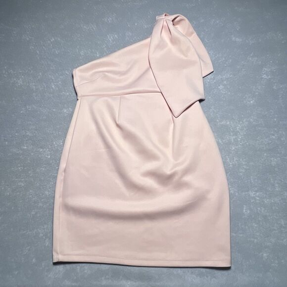 Asos Peach One Shoulder Dress Wedding Nigh Out Women’s Size: 12 US - Picture 1 of 14